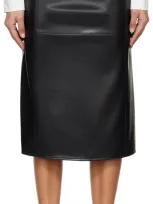 Max Mara Black Rimini Faux-leather Midi Skirt In 002 Black