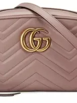 Gucci Gg Marmont Mini Crossbody Bag In Cream