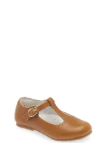 L'amour Kids' Eleanor T-strap Shoe In Camel