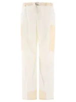 Jil Sander Parachute Trousers In White