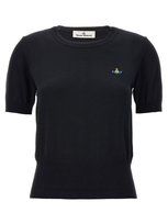 Vivienne Westwood Bea Black Cotton And Cashmere-blend Top