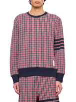 Thom Browne Check Jacquard 4 In Pink