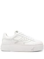 Ash Santana Logo Perforated Low In White