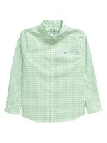 Vineyard Vines Kids' Little Boy's & Boy's Gingham Classic-fit Shirt In Mint Sprig