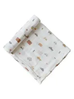 Pehr Kids' Celestial Organic Cotton Swaddle In Rush Hour