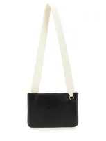 Jil Sander Lg Leather Link Bag In Black