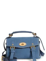 Mulberry Mini Alexa Leather Satchel In Blue