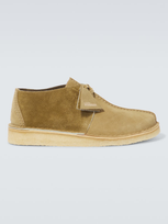 Clarks Originals Desert Trek Suede Boots In Dark Olive Combi