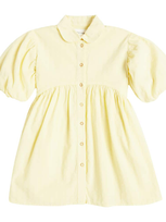 Morley Kids' Ulyses Ruffled Cotton And Linen Dress In Hay