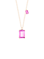 Ginette Ny 18k Rose Gold Topaz Necklace In Pink