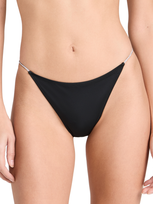 Solid & Striped The Morgan Bikini Bottoms Blackout Rhinestone