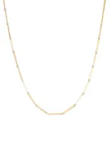 Lana Laser Rectangular Chain Necklace In Yellow Gold