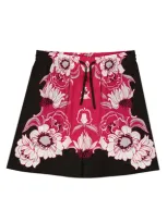 Valentino Silk Shorts In Pink