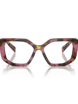 Prada Irregular-frame Glasses In Havana Cognac