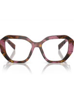 Prada Irregular-frame Glasses In Havana Cognac