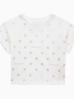 Givenchy Kids' White Cotton T-shirt With Logo