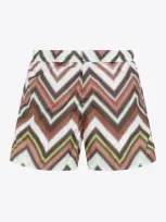 Missoni Zig-zag Nylon Swim Shorts In Multicolor