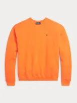 Polo Ralph Lauren Fleece Crewneck Sweatshirt In Orange