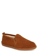 Minnetonka Suede Slipper In Brown