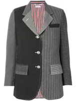 Thom Browne Classic Patchwork Blazer In Grey