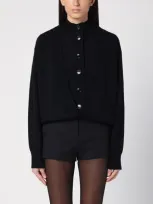 Alaïa Black Wool Folded Cardigan