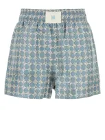 Amiri Printed Silk Shorts In Multi