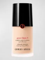 Armani Collezioni Power Fabric+ Matte Foundation With Broad-spectrum Spf 25 In (very Fair With Neutral Undertones)