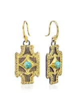 Armenta 18k Yellow Gold And Sterling Silver Turquoise Earrings