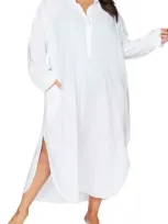 Artesands Monteverdi Cotton Blend Cover-up Maxi Dress In White