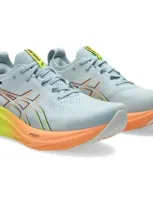 Asics Gel-nimbus 26 Paris Trainers In Safety Yellow/cool Grey