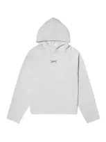 Asrv Microterry Raw Hem Hoodie In Cream