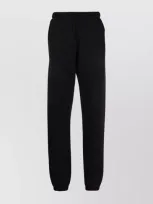 Attico Logo-jacquard Tapered Trousers In Black