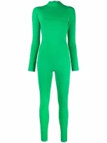 Atu Body Couture Mock-neck Long-sleeved Jumpsuit In Green