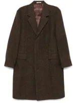 Auralee Chesterfield Coat In Brown