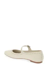 Avec Les Filles Adelle Studded Mary Jane Flat In Ivory