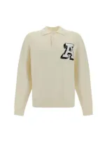 Axel Arigato Team Polo Cotton Blend Sweater In Neutrals