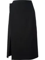 Balenciaga Asymmetrical Wrap Skirt In 黑色