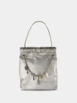 Balenciaga Crush Tote M Shoulder Bag In Silver