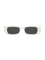 Balenciaga Eyewear Rectangular Frame Sunglasses In White