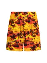 Balenciaga Tropical-print Shorts In Multicolor