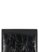 Balenciaga Leather Wallet In Black