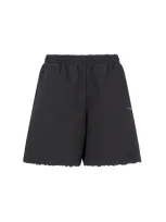 Balenciaga Logo Detailed Track Shorts In Black