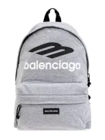 Balenciaga Explorer Cotton Blend Backpack In Heath Grey