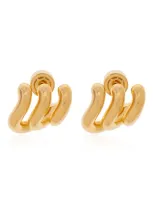 Balenciaga Loop Trio Earrings In Gold