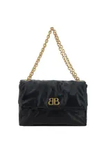 Balenciaga Medium Monaco Shoulder Bag In Black