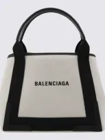 Balenciaga Women's Navy Cabas Small Tote Bag In Natural,black