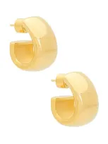 Balenciaga Plated Earring In Brass Gold