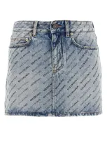 Balenciaga "logo Print Mini Skirt In Blue