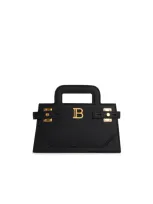 Balmain Small B-buzz Black Leather Bag