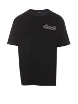 Balmain Club-print Cotton T-shirt In Black